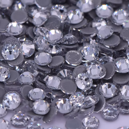 Hotfix cristal/diamant noir/Siam Flatback strass en verre coréen en vrac