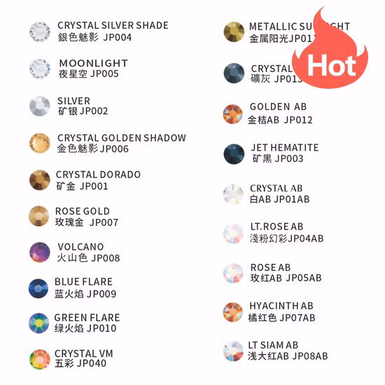 2088 Strass à dos plat Non correcteurs en vrac cristal gros strass ongles dos plat Ab Strass
