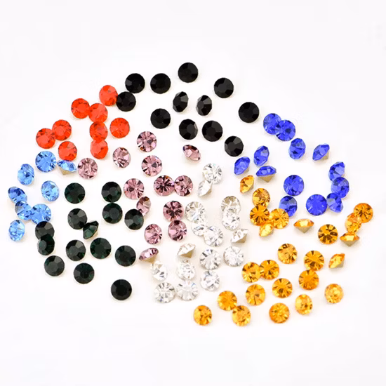 Pierres précieuses pour ongles en cristal, forme brillante 3D, multi-tailles, verre, grand charme en vrac, décoration Nail Art, bijoux en diamant, pierres, strass